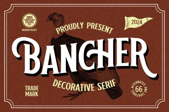 Bancher Font: Vintage Charm for Creative Design