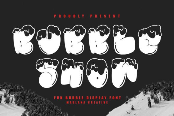 Bubble Snow Font for Web Design