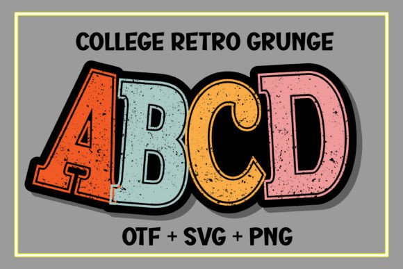 College Retro Grunge: A Playful Display Font for Editorial Design
