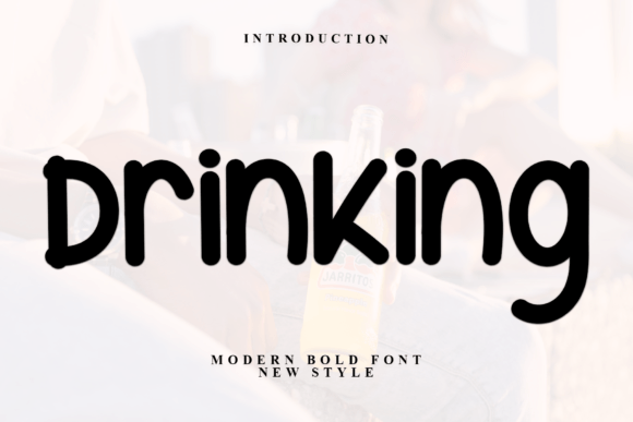 Drinking: A Festive Display Typeface for Holiday Branding