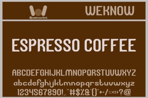 Espresso Coffee: A Premium Display Font for Branding