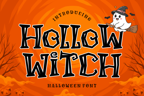 Hollow Witch Font for Halloween Branding