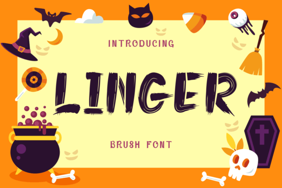 Linger Brush Font for Spooky Brand Identity
