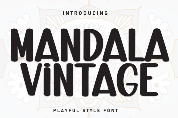 Mandala Vintage Font for Business Style