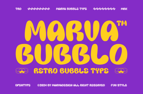 Marva Bubblo: The Retro Display Font for Bold Branding