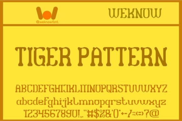 Tiger Pattern Font for Bold Business Branding